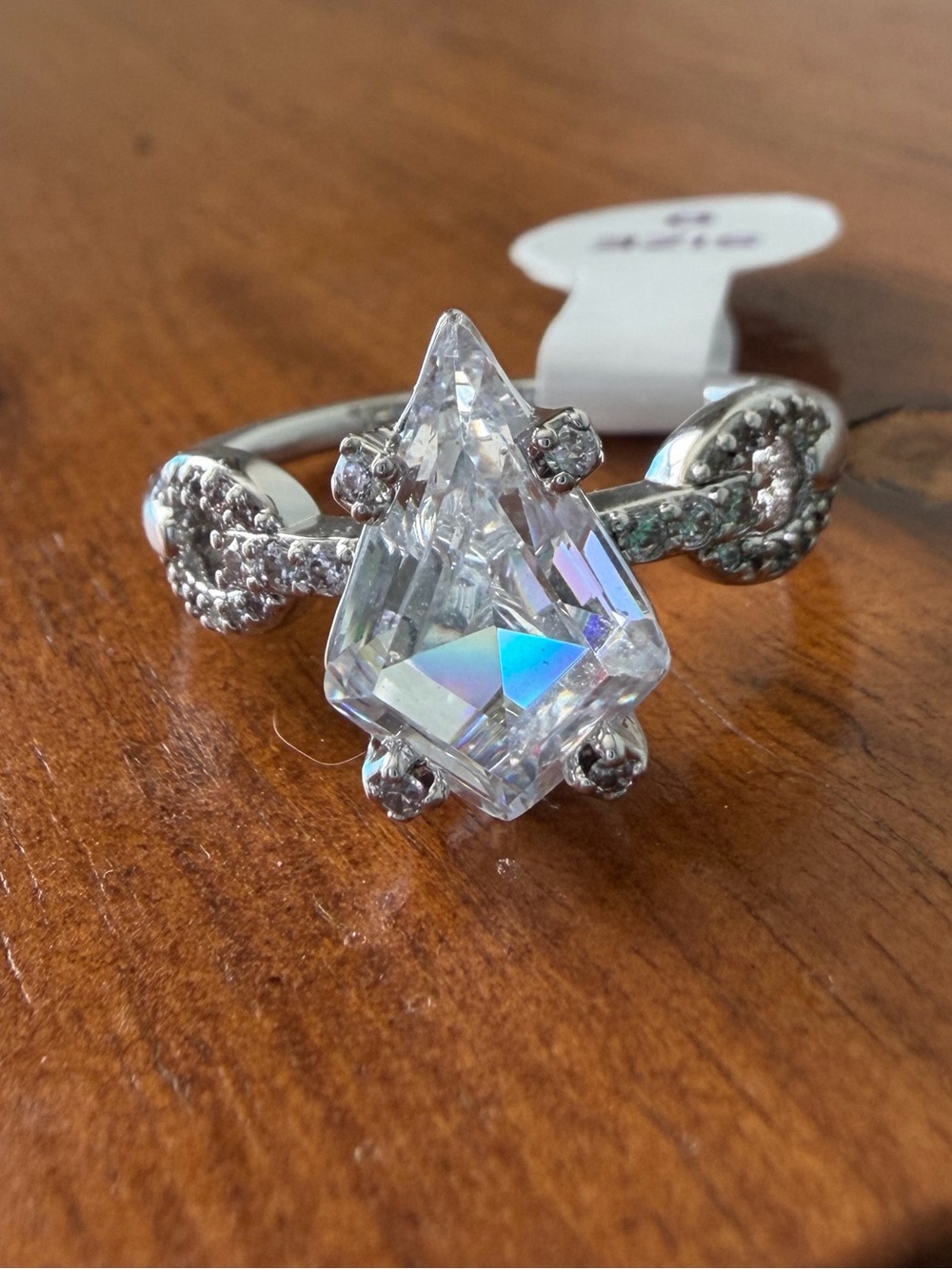 BP ring OG CZ rhodium plating size 9 “a secret between us”